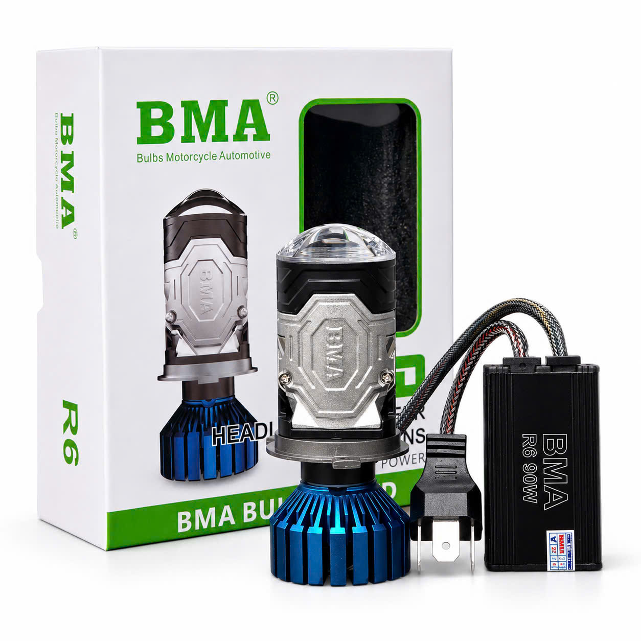 BÓNG LED BMA - R6 H4 BI CẦU 12V90W (50B/T)