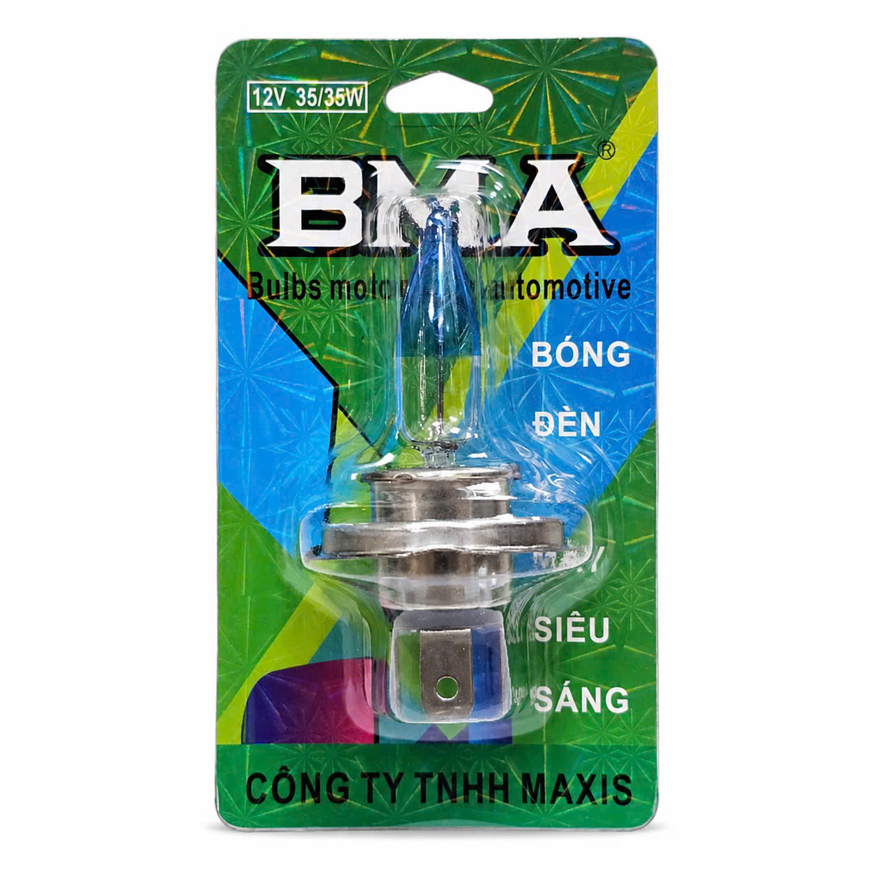 BÓNG HALOGEN H4 BMA NHỌN XANH TRẮNG