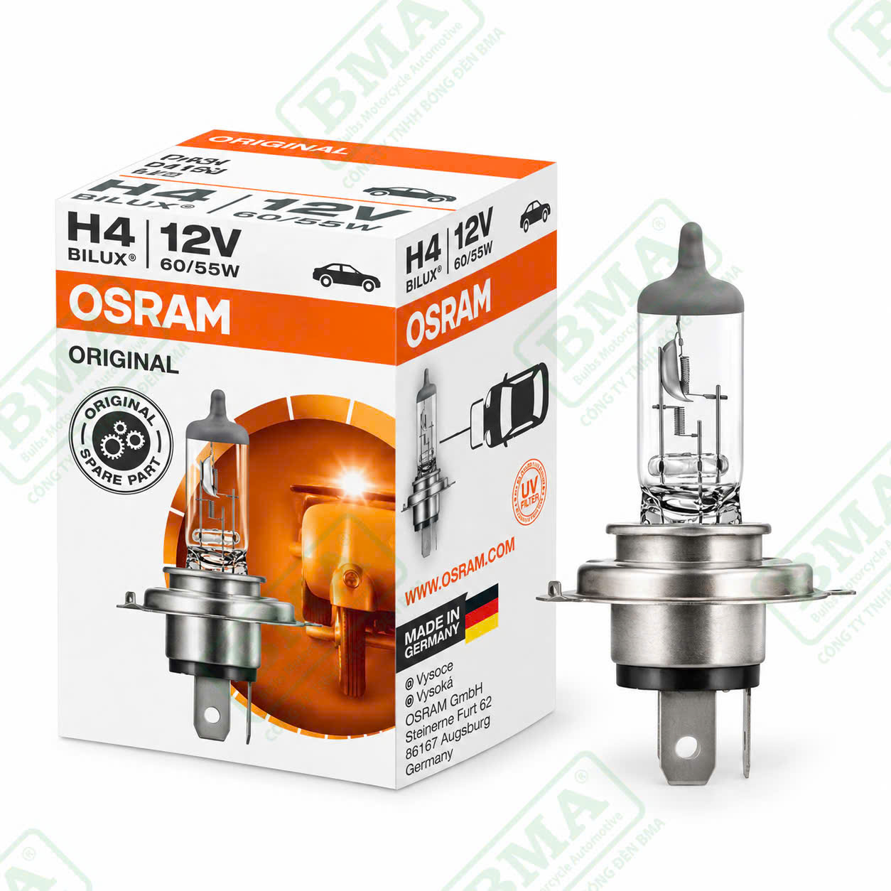 BÓNG ĐÈN PHA HALOGEN OSRAM H4 ĐỨC