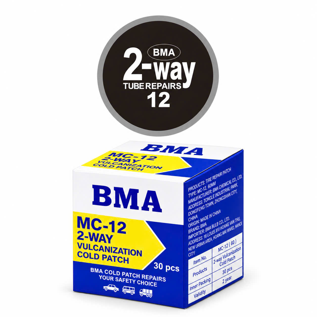 MIẾNG VÁ TRÒN MC-12 (2-WAY)