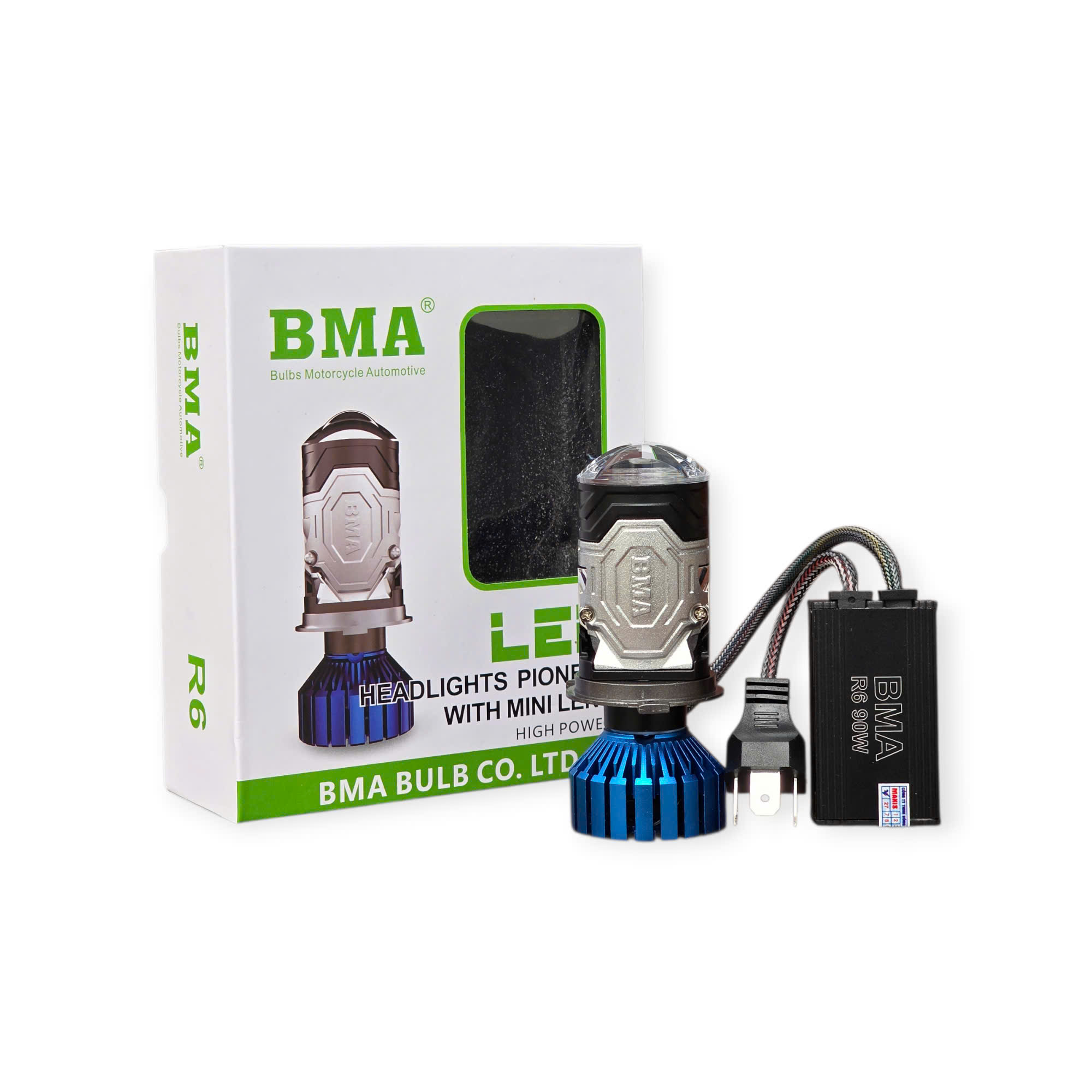 BÓNG LED BMA R6 H4 BI CẦU QUẠT TẢN NHIỆT